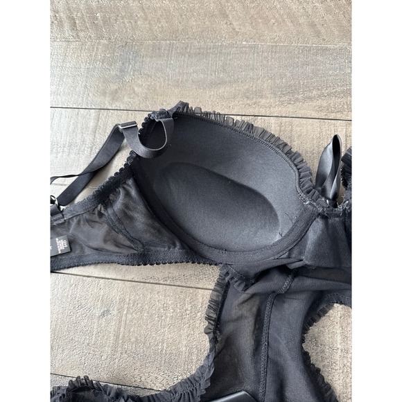 Victoria's Secret Sexy Little Things mesh black crystal lingerie - Picture 7 of 12